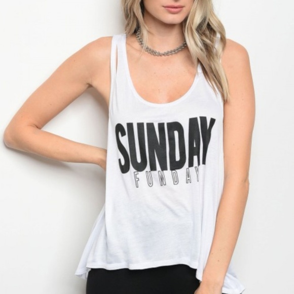 'SUNDAY FUNDAY" TANK TOP - Picture 3 of 4